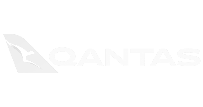CT_Qantas_Logo Qantas logo in white letters and transparent background.